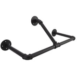 22in Industrial Pipe Clothing Display Rack Wall Mounted Clothes Rack Hanger Iron Clothes Hanging Rod V1294-YM0717-3114220075011