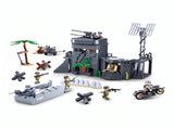 Sluban B0861 Model Kit WWII Atlantic Wall Coastal Bunker Defense Normandy DDay Military Base Ou SLB0861
