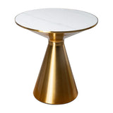 Golden Halo Round Side Table V264-TAB-730S-WHE-GD-1