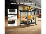 Utility Cart, 300 lbs Load Capacity, 2-tier Utility Plastic Cart with 360&deg Swivel Wheels V952-SXSYTCZHHS2CIXC11V0