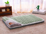 Thickened Pet Sofa Bed XXL Size 100x70cm Green Dog Mat with Integrated Pillow Soft Washable Sleeping V888-ELOSUNG44547