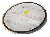 LED Ceiling Light Iron Wood PC Stepless Dimmable Round Flush Mount Modern Ceiling Light Fixture with V1294-YM0901-3119240153011