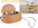 Kids Backpacks Portable Hand Woven Basket Handmade Woven Bike Basket Great for Camping Photography V1294-YM0721-10121001