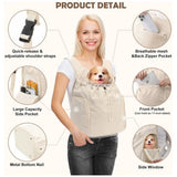 Dog Front Carrier Backpack, Adjustable Pet Dog Carrier Backpack Ventilated Mesh Dog Travel Backpack V1192-AZ-W-1061