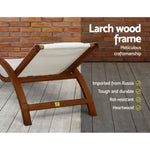 Gardeon Sun Lounge Outdoor Furniture Timber Armchair Wooden Stand HM-TIM-CHAIR-LOUN