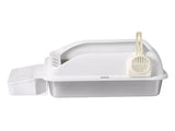 Pawz Stainless Steel Cat Litter Box Big Cats Kitten High Sided Easy Clean White PT1393-WH-AU