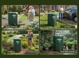Weisshorn 100L/22Gal Collapsible Rain Barrel PVC Water Tank Collection Storage for Garden Irrigation RBT-HY-100L-GN