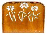 Set 2 Nested Rust 'Flowers' Wall / Floor Planters 50cm, 45cm V637-48106PLN