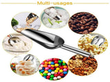 Stainless Steel Ice Scoop Multipurpose Kitchen Food Shovel For Ice Maker Popcorn Coffee Bean Candy V1369-AZ3-W-14952