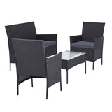 Gardeon 4 Seater Outdoor Sofa Set with Storage Cover Wicker Table Chair DarkGrey ODF-PATIO-17007-GR-AB-COVER