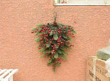Green Red Fruit Decoration Christmas Decoration Hanging Upside Down Greenery Wall Hanging Decoration V1294-YM0523-211007XU05-2