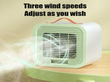 Portable Air Conditioning Fan, Rechargeable USB Desk Fan with 3 Speeds, Small Quiet Cooling Fan for V1369-AZ3-W-12270