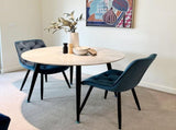 Round MDF Marbling Dining Table V264-DNT-405S-WHE