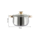 12Piece Cookware Set Kitchen Stainless Steel Stock Pot Pan Sets Saucepan Casserole kettle V324-CS-HO-12PT