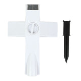 Solar Powered LED Cross Lights Graveside Memorial Headstone Stake Garden Grave Marker for Grave V1294-YM0703-3119230073811