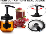 4 Pack Mason Canning Jar Syrup Dispenser Coffee Syrup Dispenser Pump Lids Set with Labels and Pen V1188-CYX-DP-877