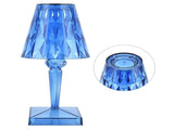 LED Crystal Table Lamp Transparent Prism Dimmable Desk Lamp USB Charging Indoor LightingBlue V1294-YM0901-3119210122312