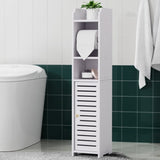 Artiss Bathroom Cabinet Toilet Roll Holder Tissue Organizer 3 Tier Floor Cabinet DIY-BATH-LVD01-WH