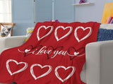 Blankets Full Sizes and Throws Valentine's Day Series Flannel Home Office Nap V1192-AZ-W-33635