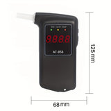 Black AT-858 Breathalyzer Alcohol Detection BAC Tester Portable Breathalyzer LED V1347-108-18644