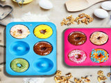 Silicone donut - 3-pack silicone donut - large non-stick tray with 6 cavities - donut V1259-DP01-BO-253