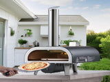 Outdoor Pizza Oven, 12 in Wood Fired Pizza Ovens, Pellet Pizza-Stove with Thermometer & Electric V952-BXPSLDNZWDJPCLPZU001V9