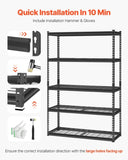 VEVOR Storage Shelves 5 Tier Adjustable Heavy Duty Garage Shelving Unit 1134 kg V952-LXLZLKHJ1848E5KW7V0