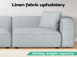 Artiss Modular Sofa Chaise Set 2-Seater Grey SBED-E-FA-02-2S-GY