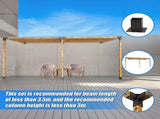 Roof Pergola Gazebo Shed Matte Black Steel Brackets and Coffee Screens DIY Kits V63-848341