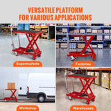 Hydraulic Lift Table Cart, 330lbs Capacity 28.5" Lifting Height, Manual Single Scissor Lift Table V952-DJYYSJPTCHS4NLPJYV0