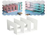 Desk File Sorter, Vertical Desktop File Folder Organizer, 3 Section Plastic Book Holder, Adjustable V1189-LWWAL-20260401-05723
