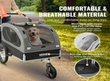 Dog Bike Trailer, Supports up to 40 kg, 2-in-1 Pet Stroller Cart Bicycle Carrier, Easy Folding Cart V952-TCTCLYSCWZXCSF5IBV0