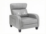 Artiss Massage Recliner Chair Small Recliner Sofa for Adults Fabric Grey RECLINER-A1-MSG-GY
