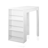 Artiss Bar Table 3-tier Storage Shelves White FURNI-BAR-TAB-WH