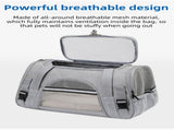 Blue Foldable Pet Carrier Bag with Breathable Mesh Windows, Removable Fleece Pad & Shoulder Strap V888-ELOSUNG55556