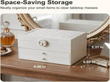 Jewelry Box Multi-Layer Jewelry Organizer Portable Storage Box for Rings Earrings Necklaces Retro V1237-ZY-917-248