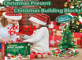 Advent Calendar Christmas Tree Building Toy Set with Warm light,24 Days Countdown Calendar V1192-AZ-W-3875