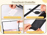 3/7Pcs Plastic Envelopes, Expanding File Folder with Elastic Closure Transparent File Organizer with V1366-AZ2-W-15105