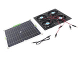 Solar Panel Fan Kit Waterproof Monocrystalline Silicon Solar Fan 4 Ports Ventilator Exhaust Fan for V1294-YM0716-3114220061511