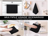 Homaxy Towels and Dishcloths Set, 12 x 12 and 13 x 28 Inches, Set of 8 Bulk Cotton Terry V1258-DP02-F-128