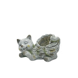 Winking Cat Planter w Hole Plug 35cm V637-49477CAT