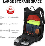Motorcycle Backpack Waterproof Carbon Fiber-Blue V1164-325755