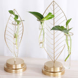 White Iron Flower Planter Glass Vase for Home and Office 1Pc V1370-AZ4-23552