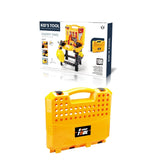 Toy Power Workbench, Kids Power Tool Bench Construction Set with Tools and Electric Drill V255-T101-N