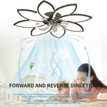 Modern Ceiling Light Fan, Low Profile, 6 Wind Speed, 3 Color V178-39081