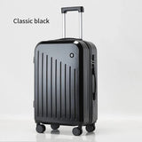 Smart Carry-On Luggage with Cup Holder & USB Charging Port - Black Color Spinner Suitcase for Travel V888-ELOSUNG10780