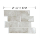 Subway Backsplash Tile Peel Stick Wall Tiles for Bathroom Waterproof 10 Sheets Beige Stone Peel V1366-AZ2-W-22055