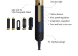 5-in-1 hair dryer, hair styling tool, hot air comb, straightening and curling, automatic curling V1102-108-21036-BLK-6