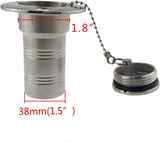 1-1/2" Boat Gas/Fuel/Diesel/Water/Waste Deck Fill/Filler with Keyless Cap 1-1/2" Marine V1259-DP01-A-1273
