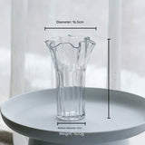 Nordic-Style Glass Vase - Elegant Fluted Flower Vase for Home Decor V888-ELOSUNG25578